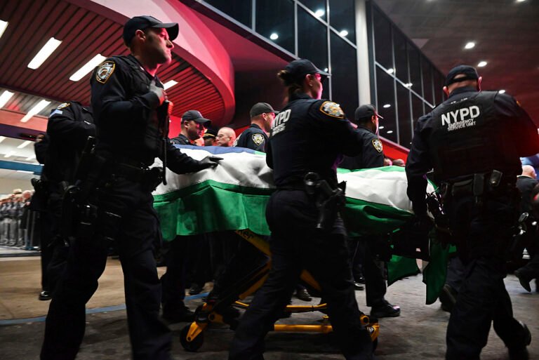 Trump attends wake for fallen NYPD officer as he ramps up rhetoric on crime