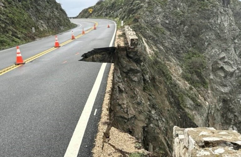Section of California’s scenic Highway 1 collapses in storm