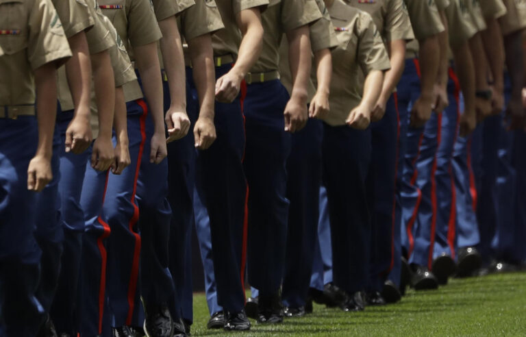 Sex assault charge against U.S. Marine in case of teen found on base is dropped