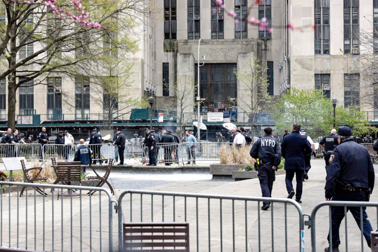 Man dies after setting himself on fire outside courthouse where Trump is on trial