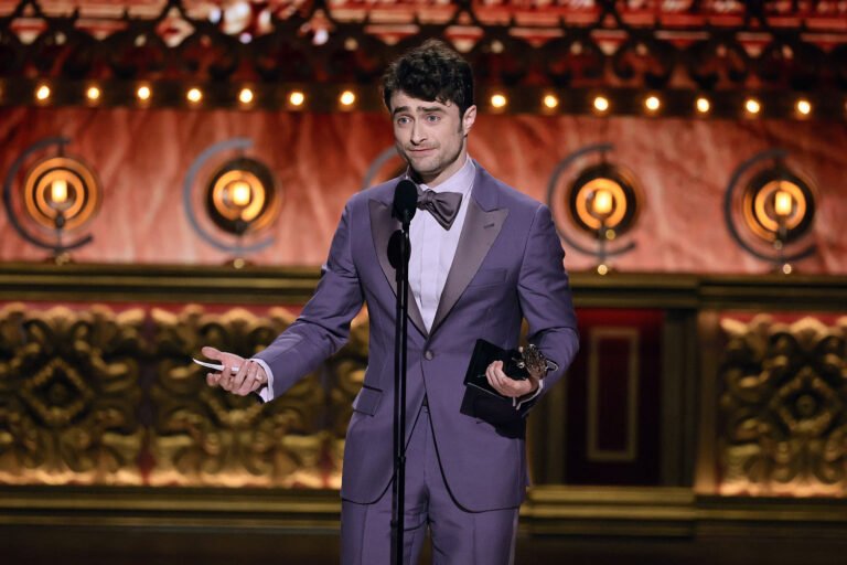 Daniel Radcliffe wins his first Tony award for 'Merrily We Roll Along'