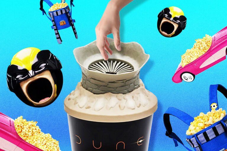 Quirky popcorn buckets are all the craze as theaters reel moviegoers back