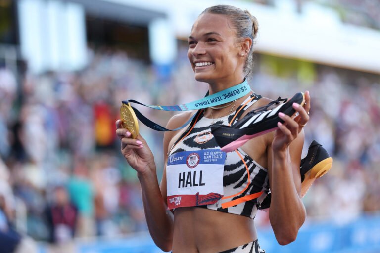Anna Hall overcame a broken foot and knee surgery en route to Paris with help from legendary mentor