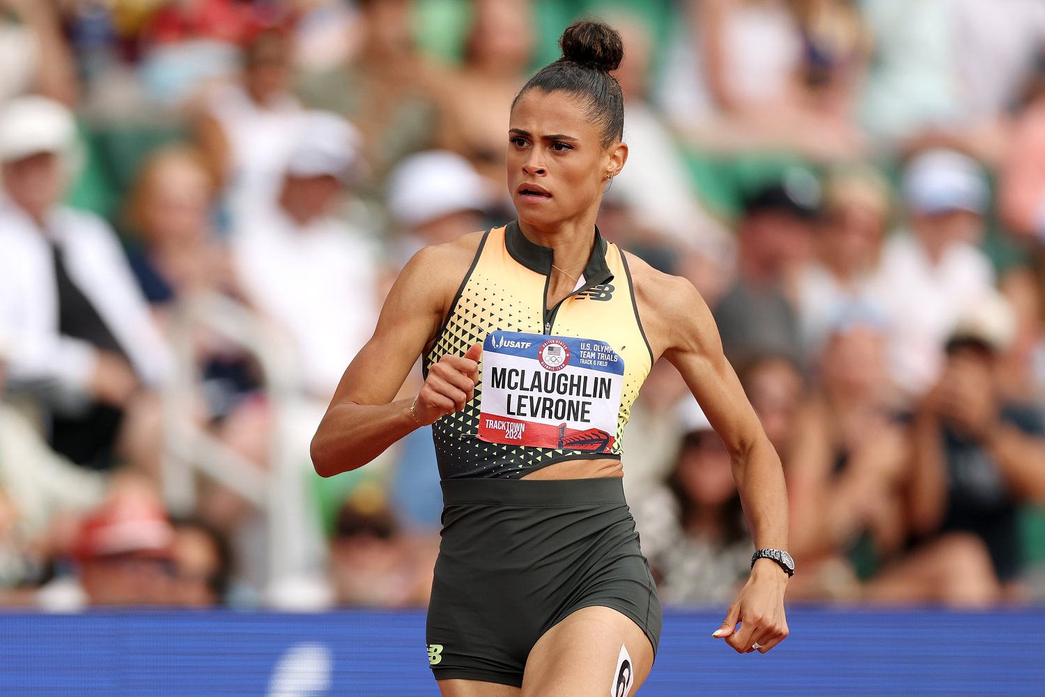 Sydney McLaughlin-Levrone, the reigning 400-meter hurdle champ, is looking for gold again