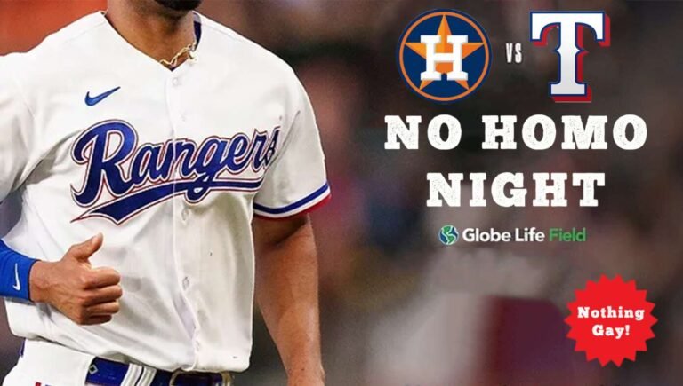 Texas Rangers Double Down With 'No Homo Night'