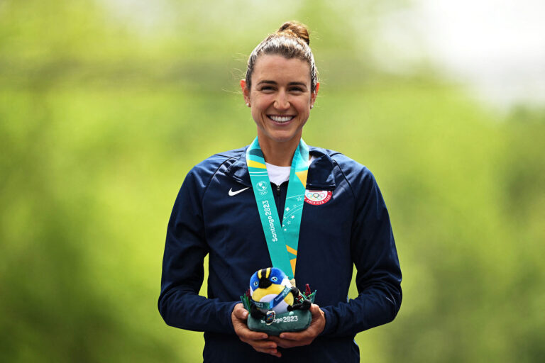 Eight years ago she didn't know how to clip into a bike — now she's an Olympic cyclist