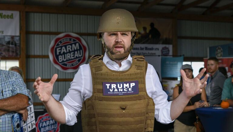 Vance Dons Helmet And Body Armor In Preparation To Run With Trump