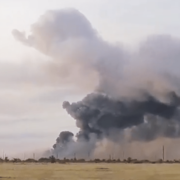'It's all blown up': Video shows fiery Ukrainian drone attack on Russian airbase