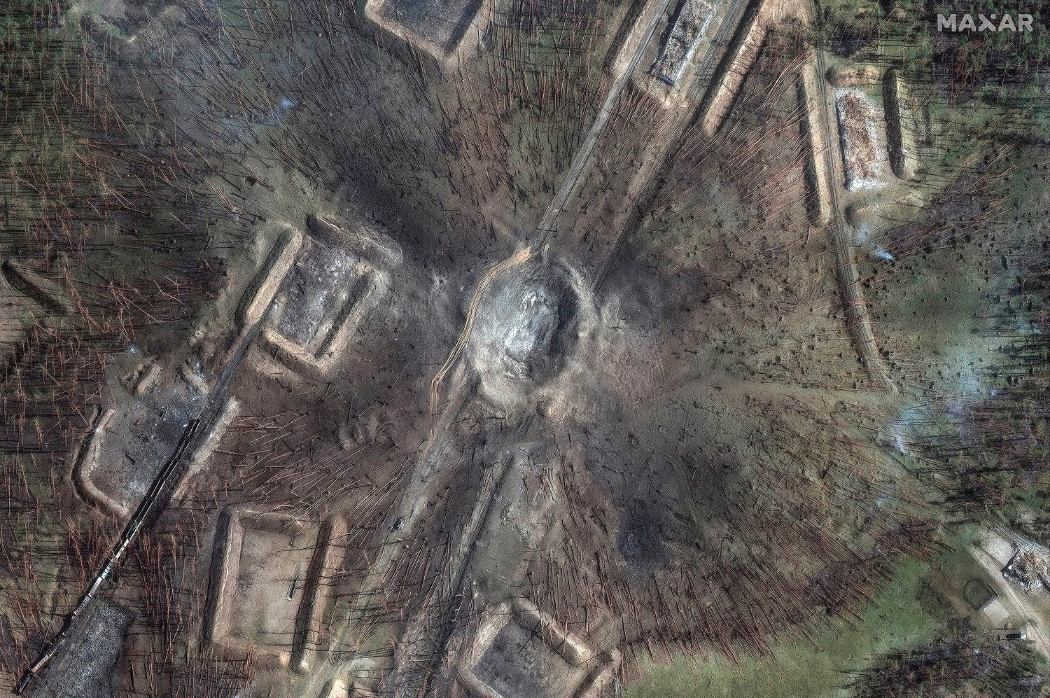 Satellite images show Russian setbacks: Arms depots hit by Ukraine and a failed missile test